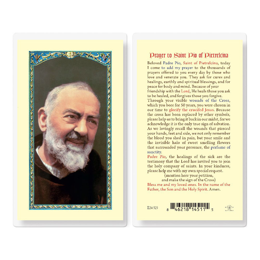 Prayer to Saint Pio of Pietrelcina - Prayer Card