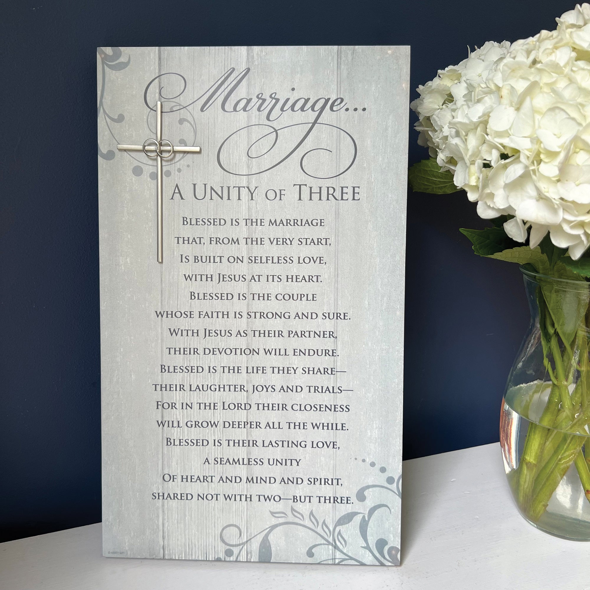 Marriage Unity of Three Plaque - 17"