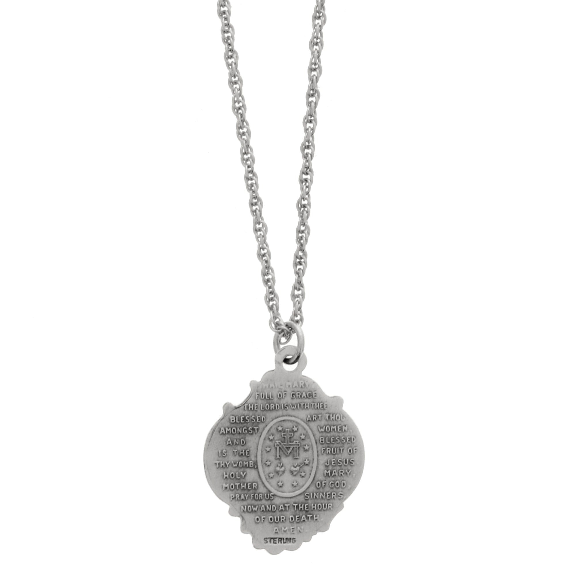 Sterling Silver Large Baroque Miraculous Medal