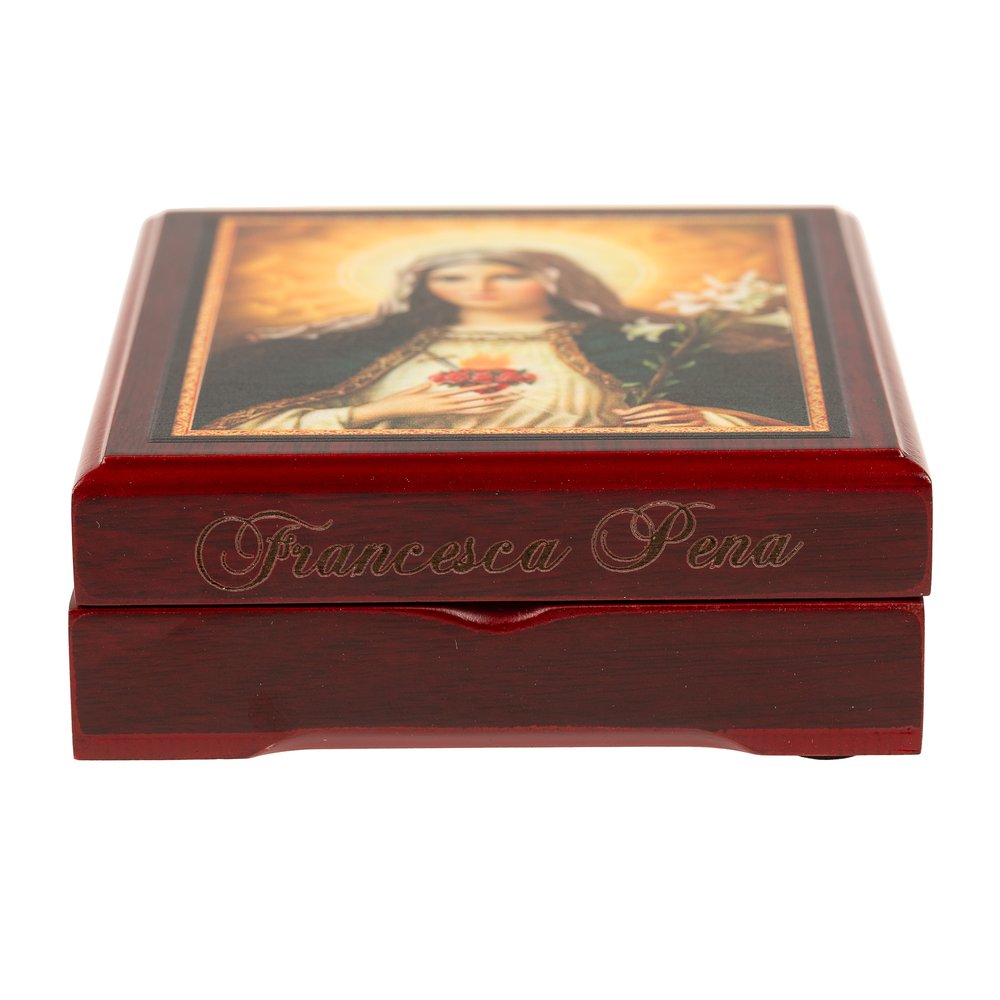 Immaculate Heart Wood Keepsake Box