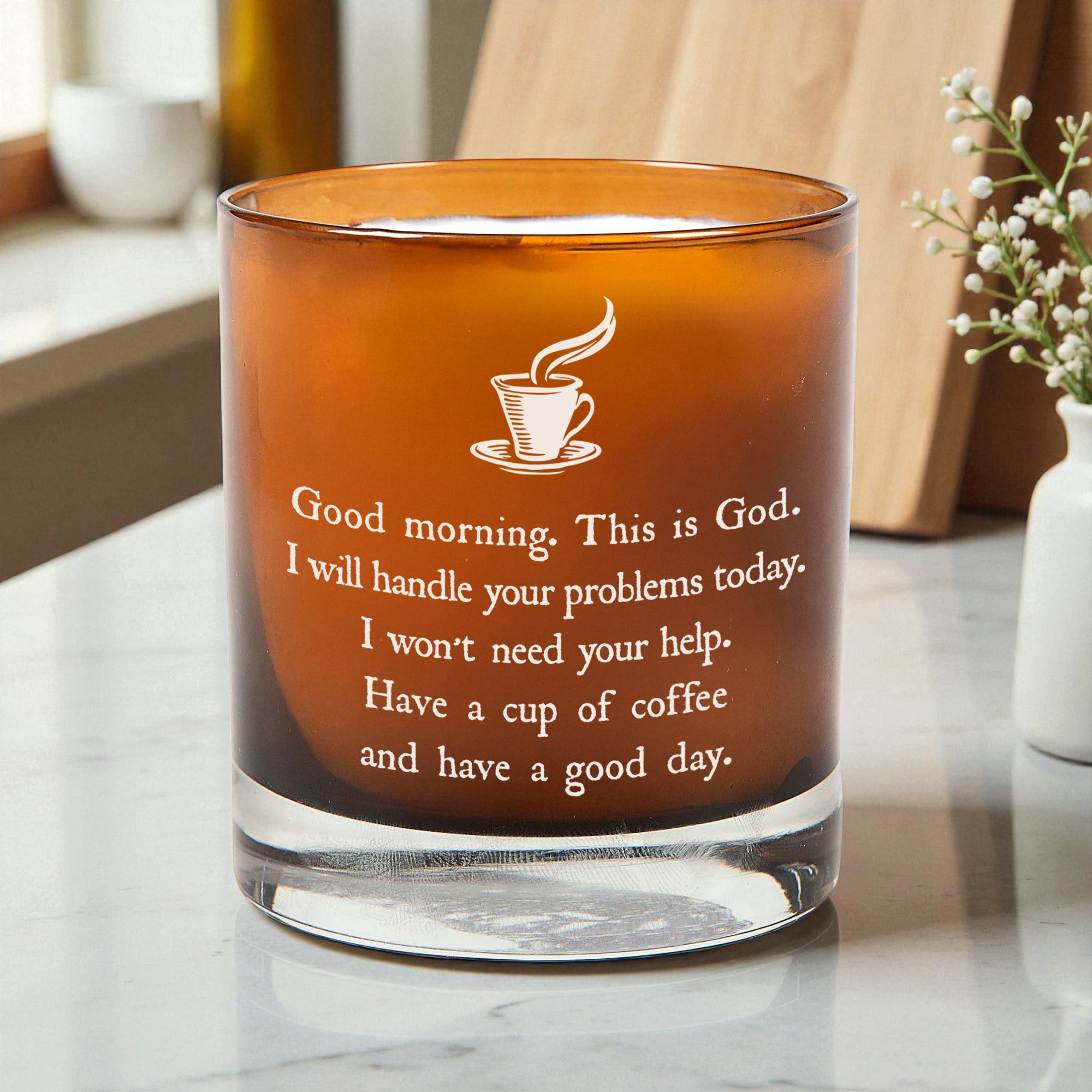 Good Morning From God Coffee Candle