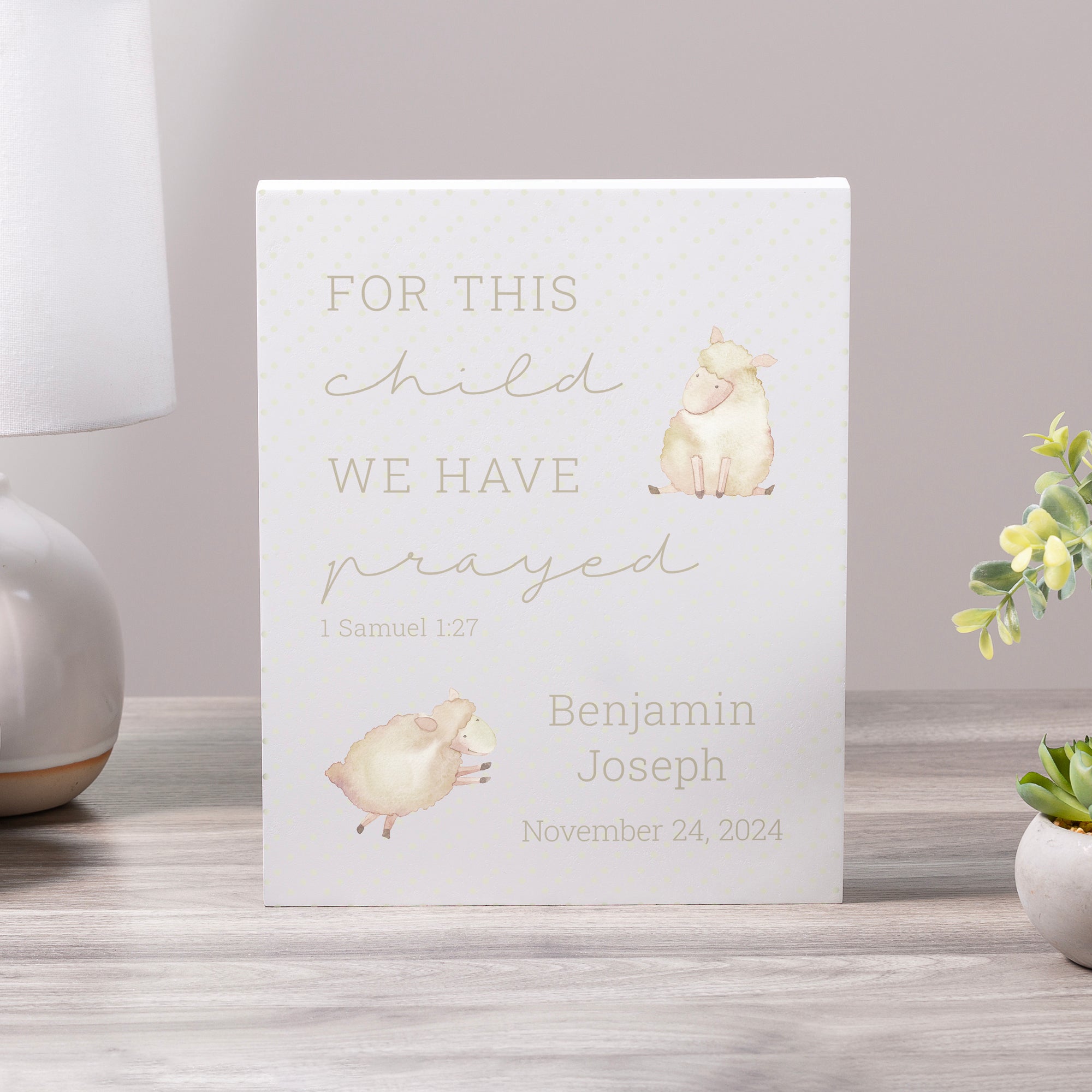 Personalized For This Child Art Plaque - 10"