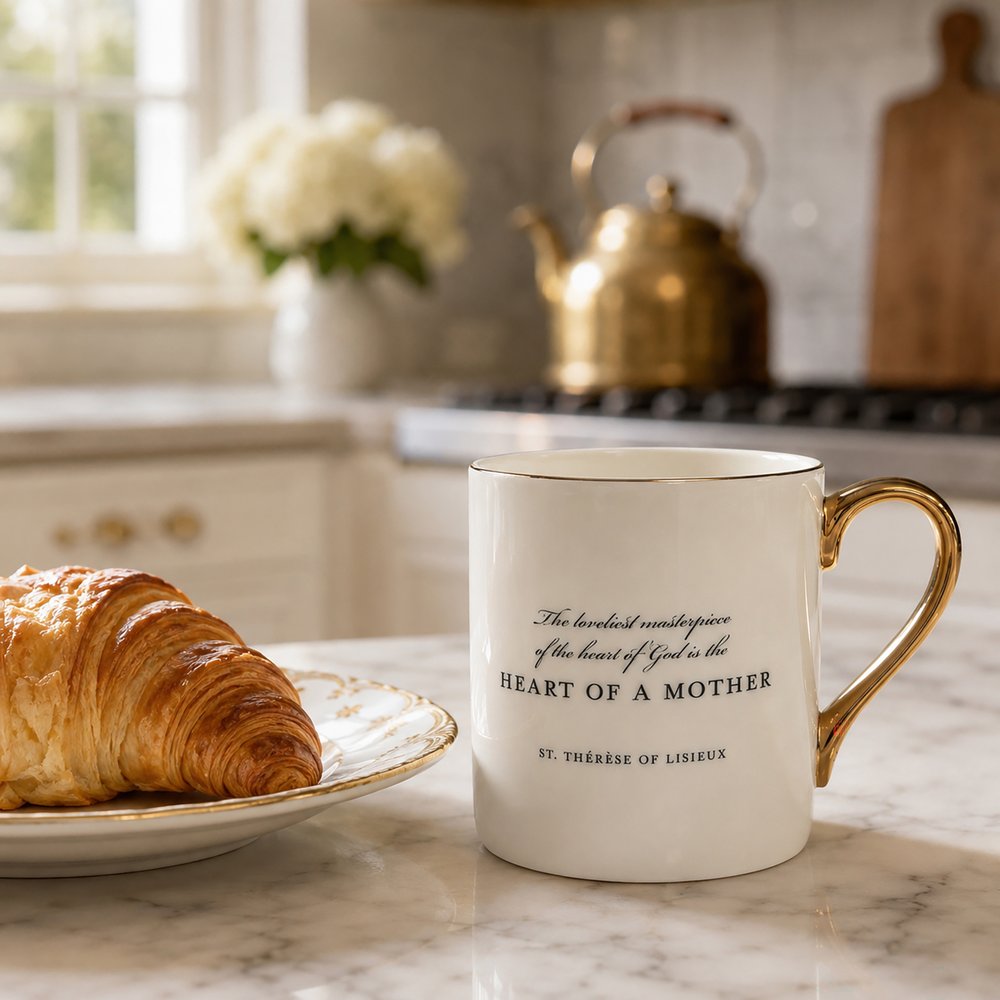 Heart of a Mother St. Thérèse Bone China Mug