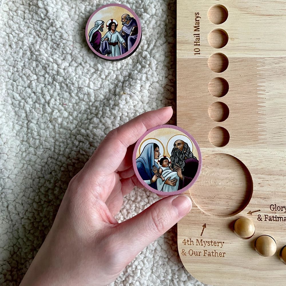 Gather and Pray Wooden Rosary Board
