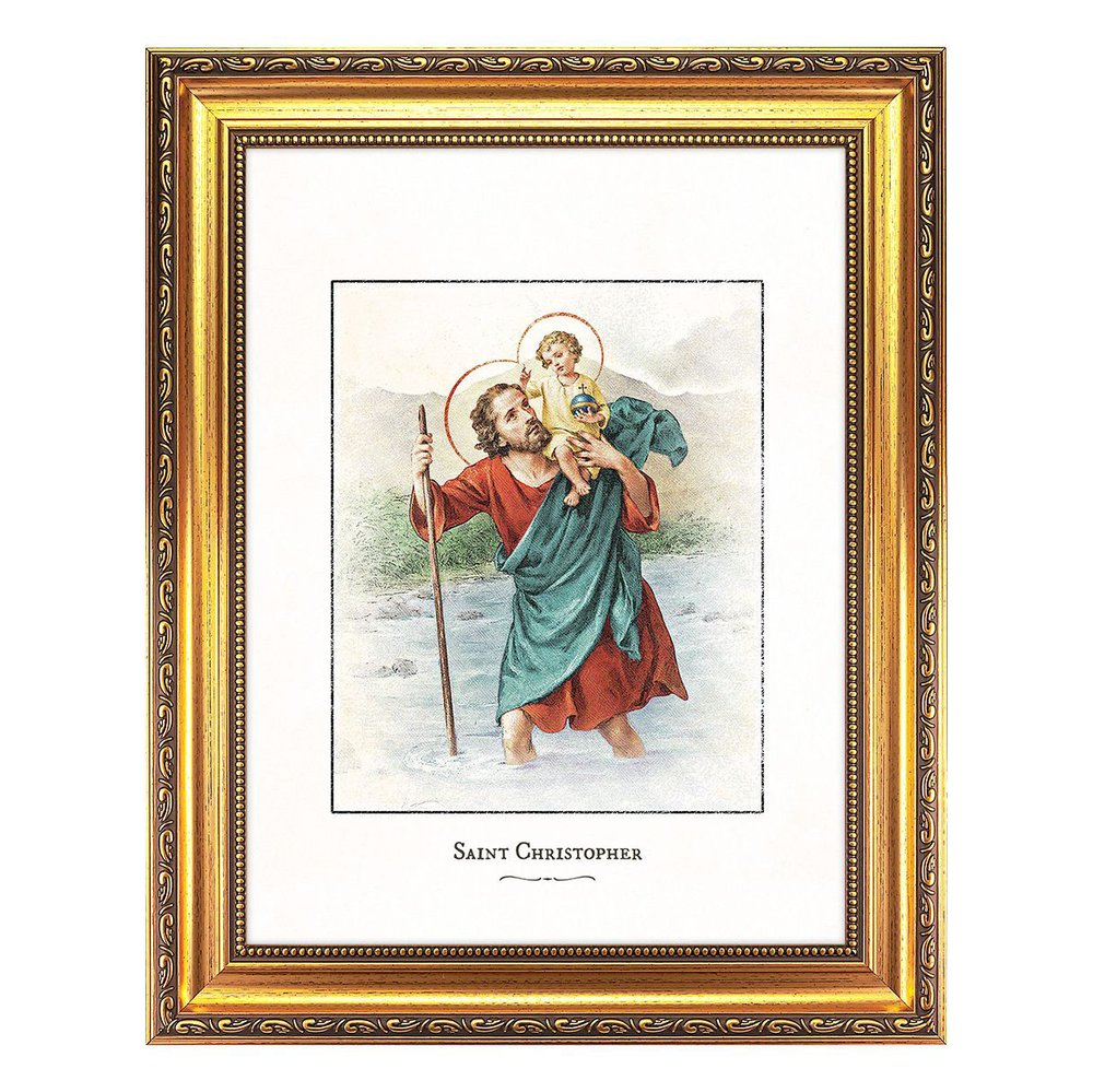 St. Christopher Vintage Framed Print