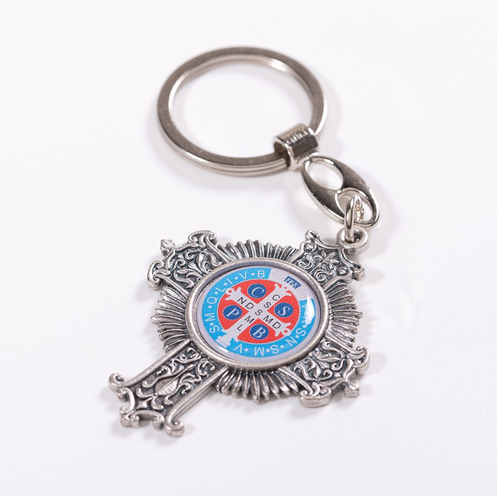 St. Benedict Medal Ornate Cross Keychain
