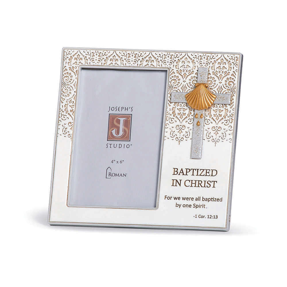 Lace & Scallop Baptism Frame - 7.5" x 7.75"
