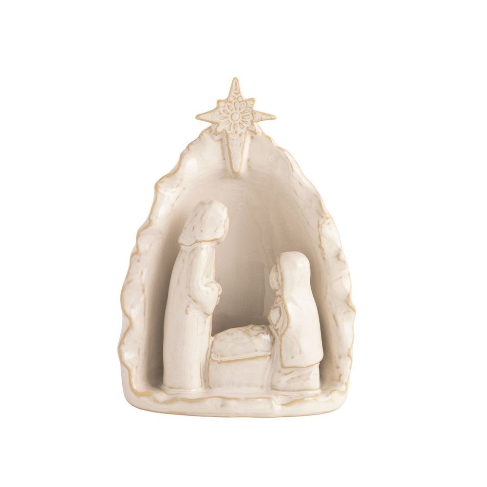 Rustic Stoneware One-Piece Nativity - 6"