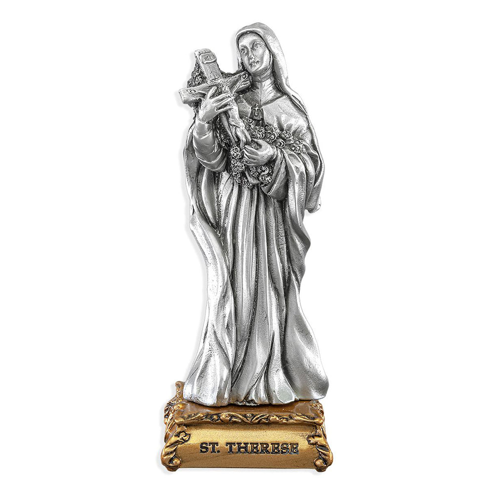 Pewter St. Therese Figurine - 4"