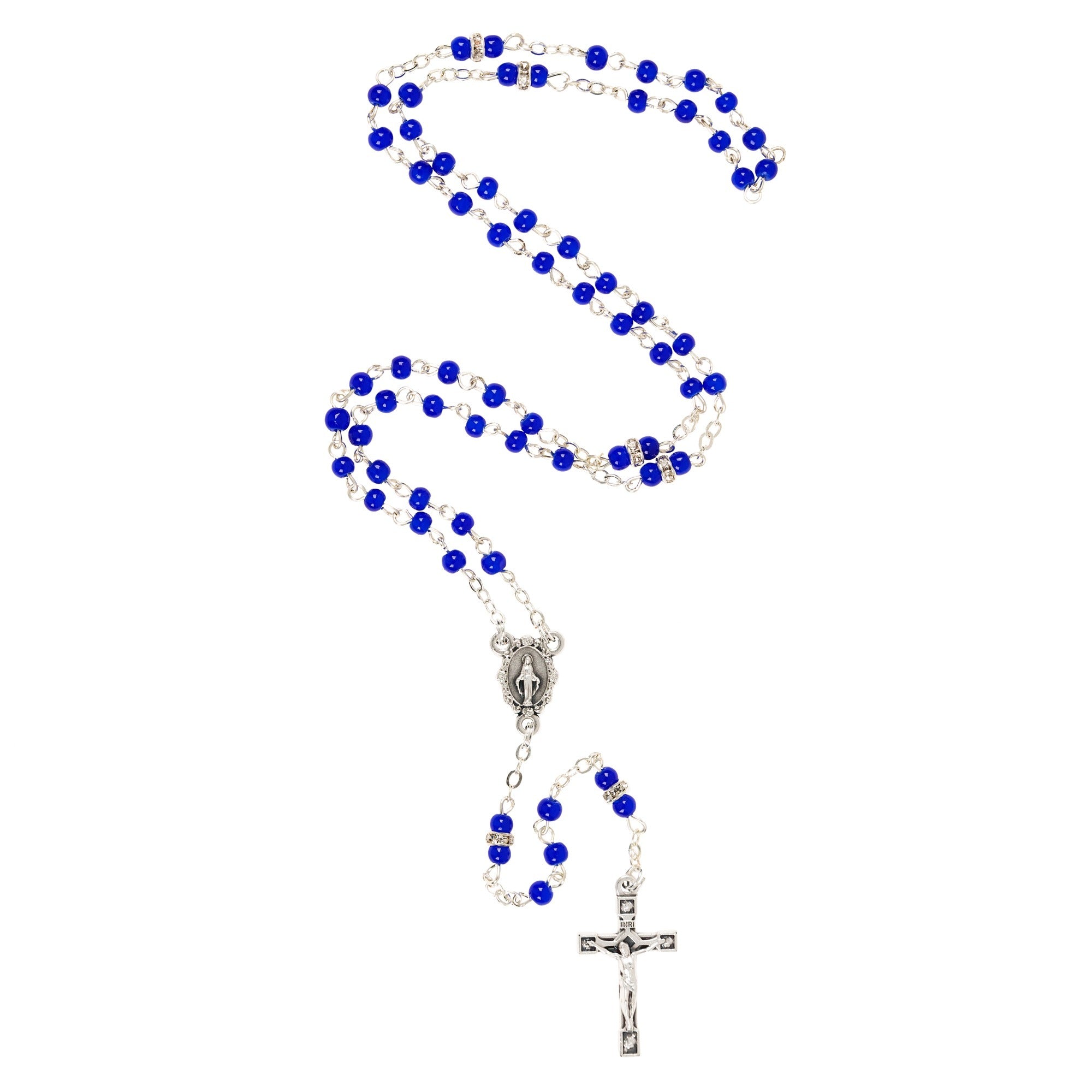 Petite Blue Miraculous Rosary