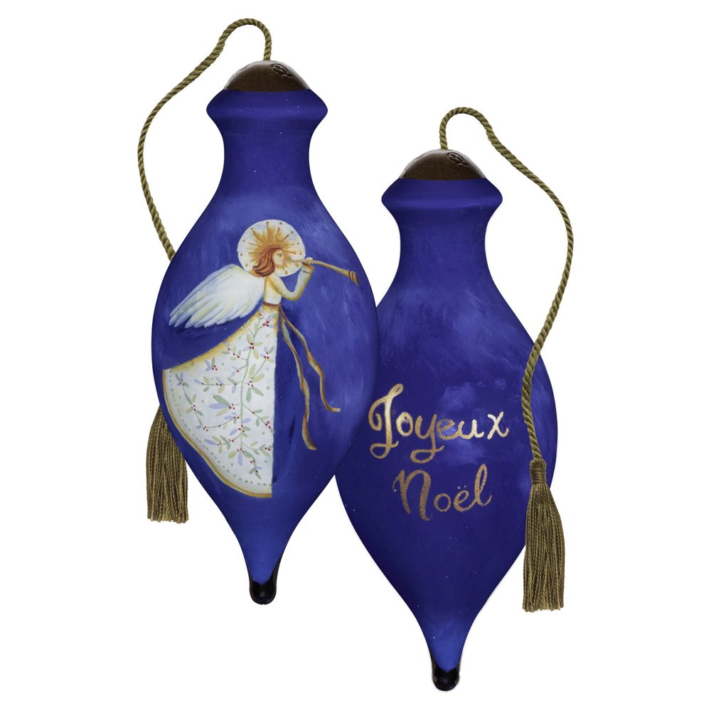 Joyeux Noël Blown Glass Ornament