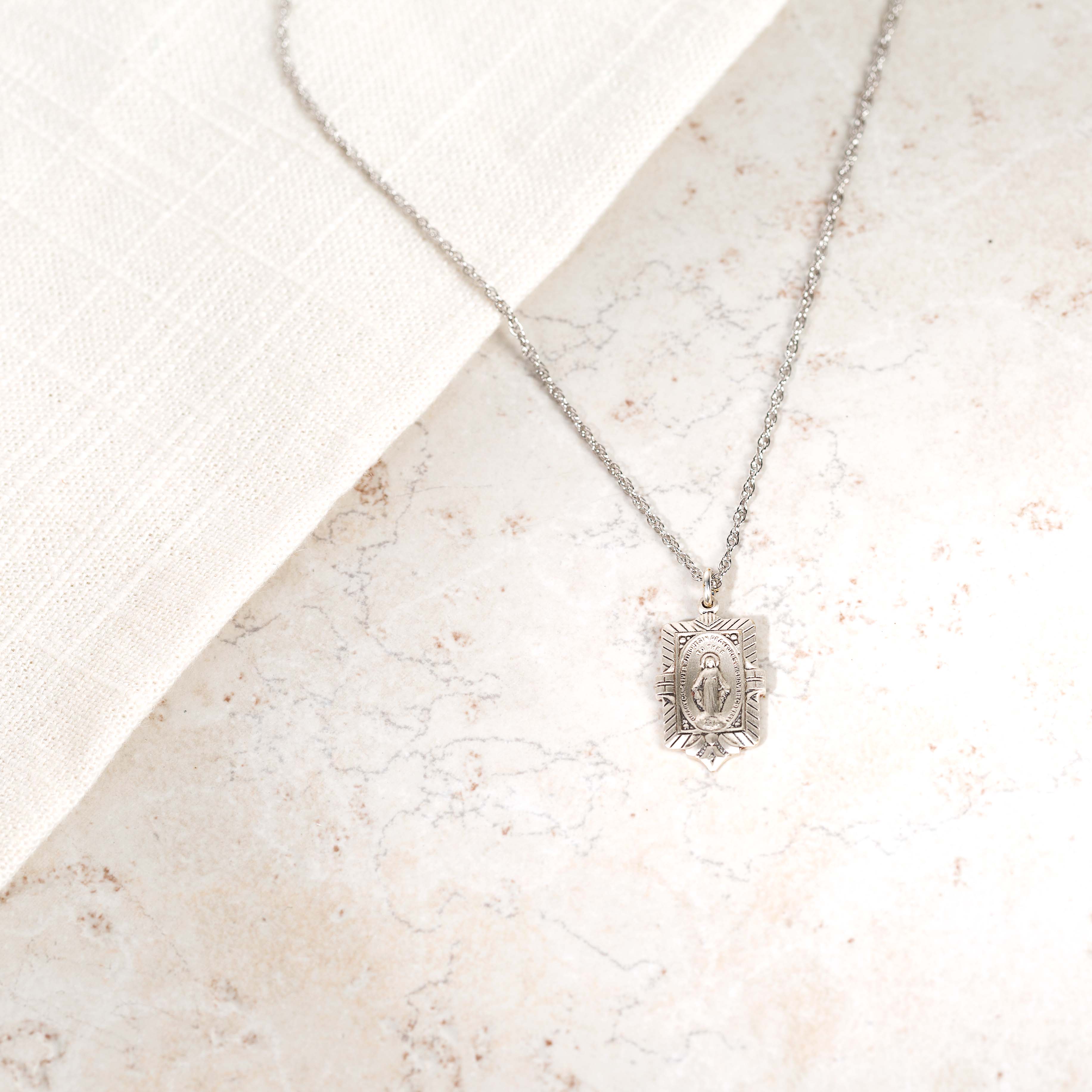 Archive Collection Vintage Miraculous Medal Necklace