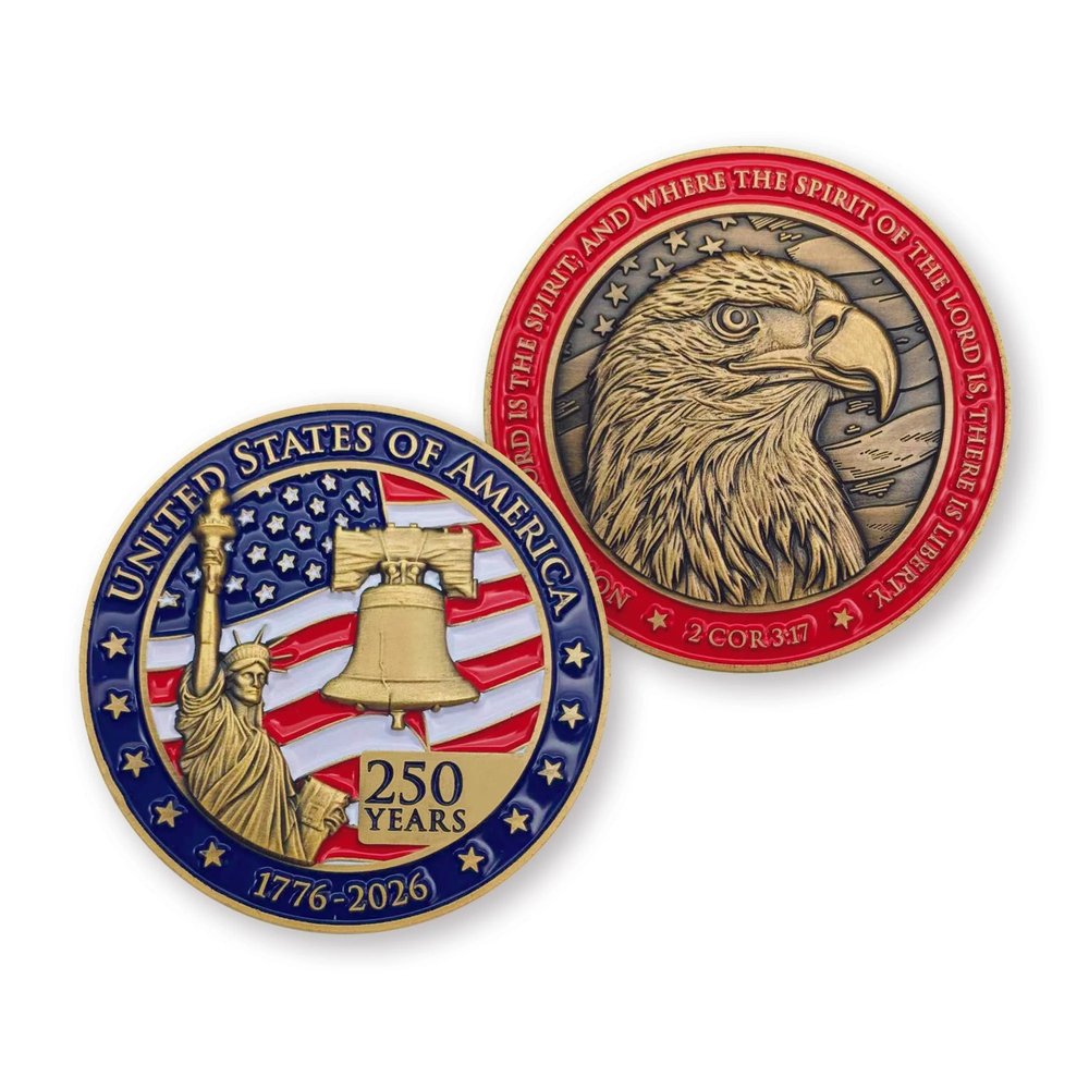 The Spirit Brings Freedom USA 250th Anniversary Commemorative Pocket Token