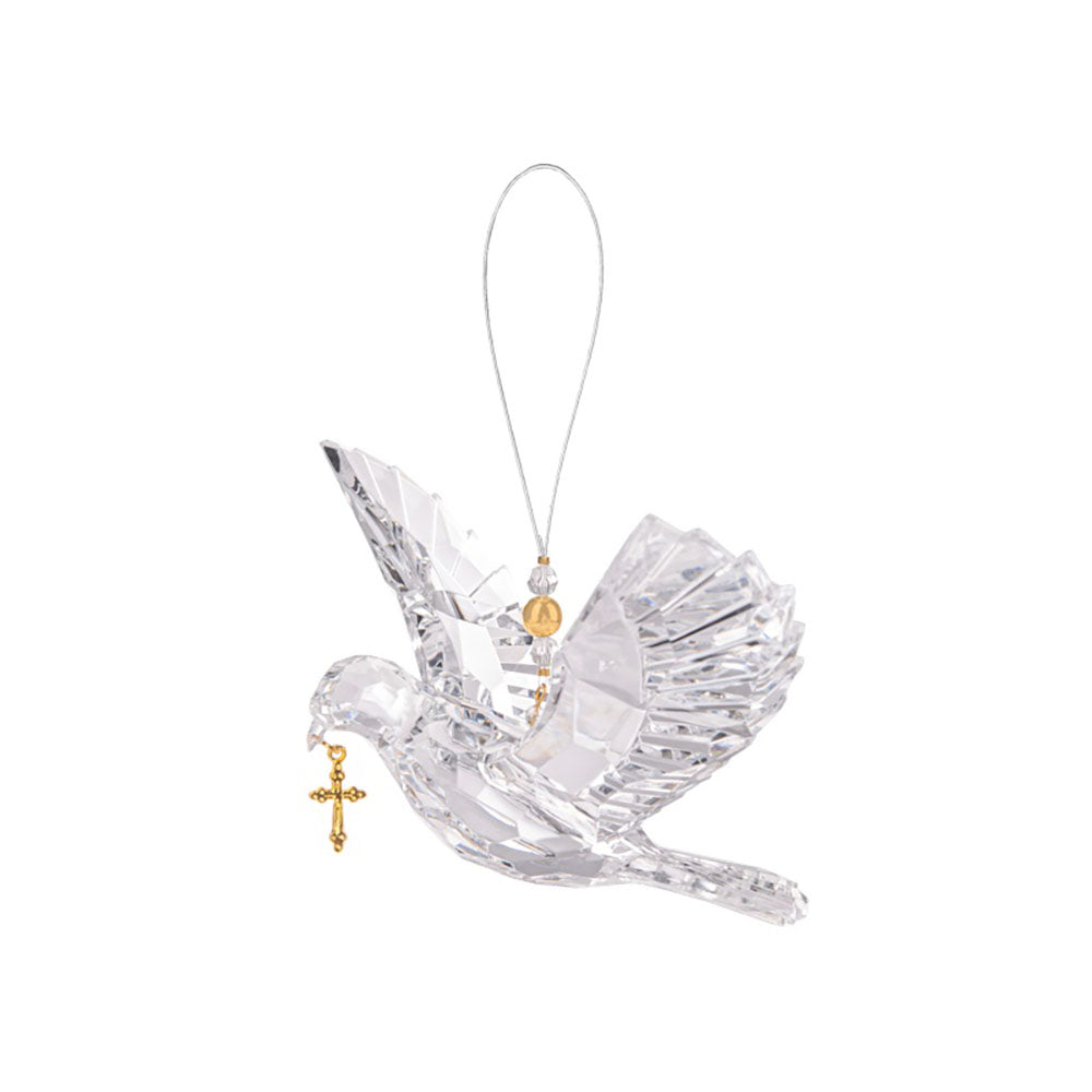 Crystal Peace Dove & Cross Ornament