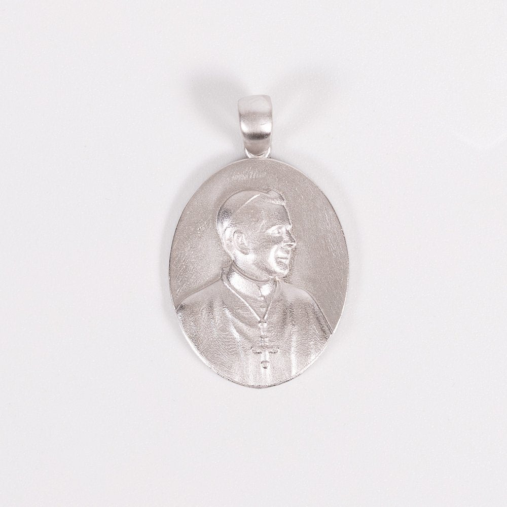Silver Ven. Fulton Sheen Portrait Pendant