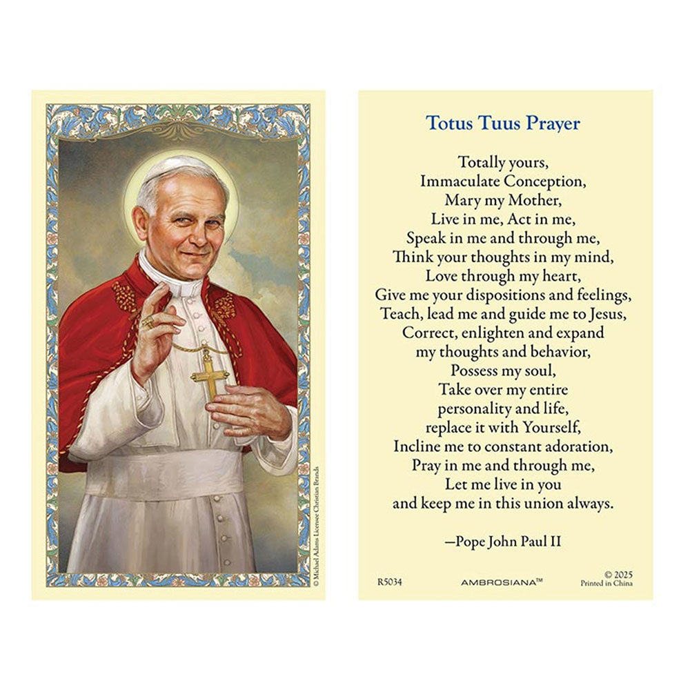 Totus Tuus Prayer St. John Paul II Prayer Card