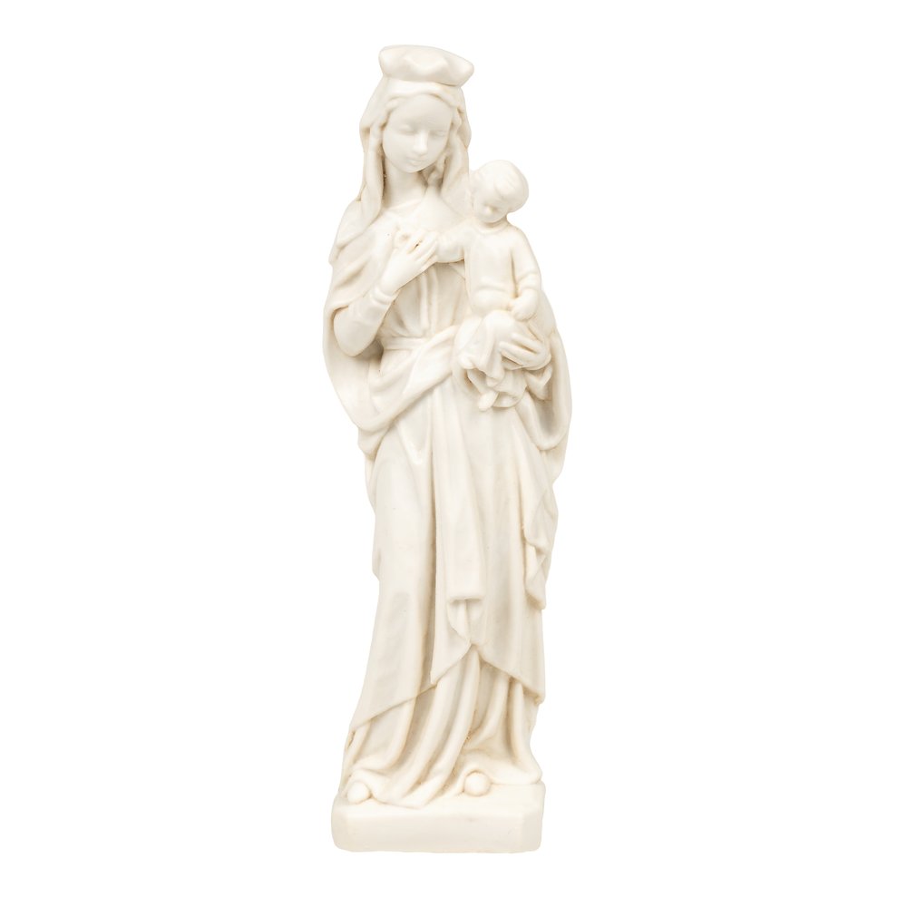 Ivory Finish Madonna & Child Statue - 6"