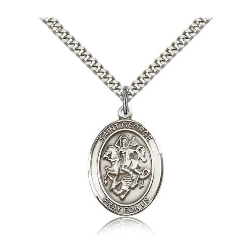 Sterling Silver St. George Pendant w/ chain