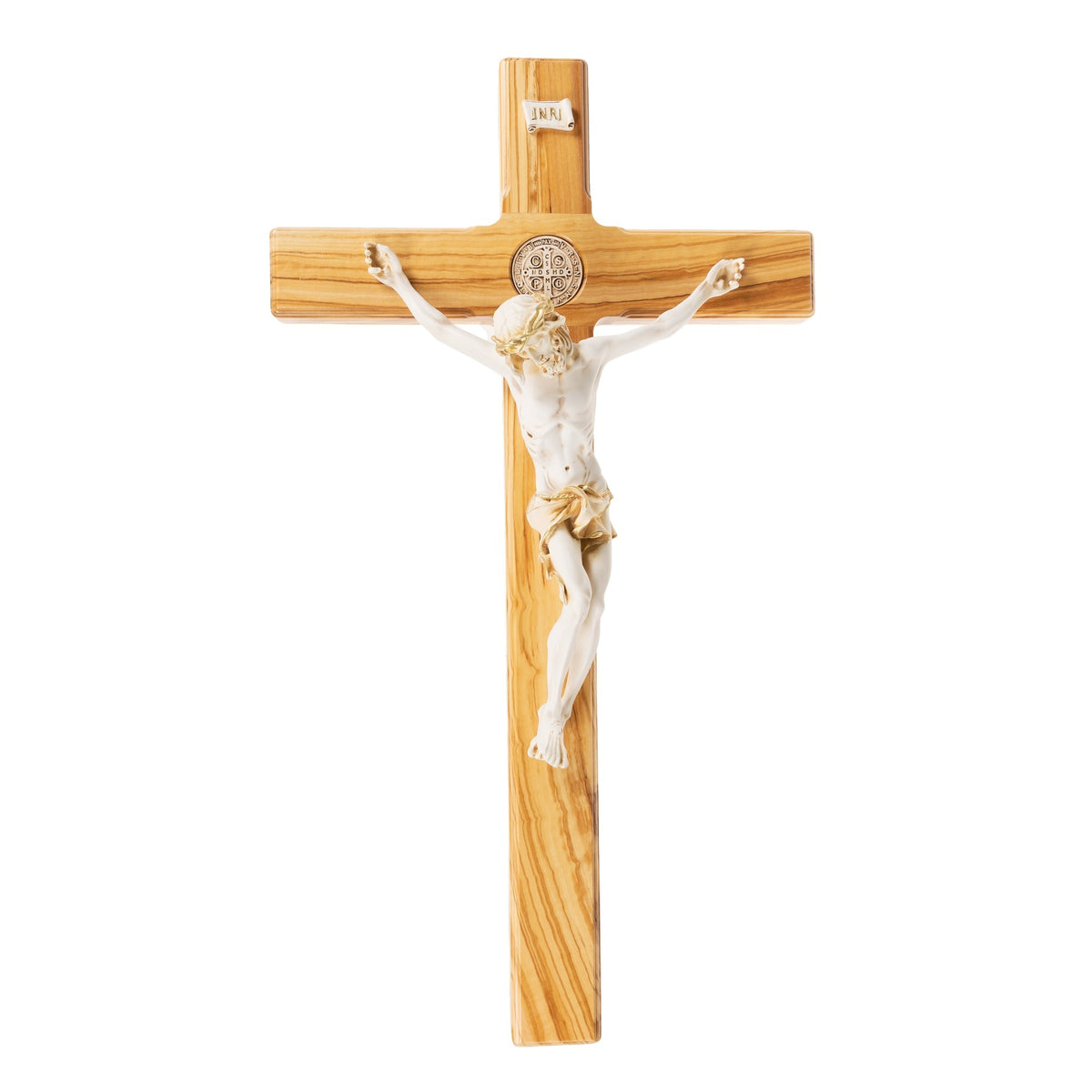 St. Benedict Crucifix with Italian Ivory Corpus - 25.5"