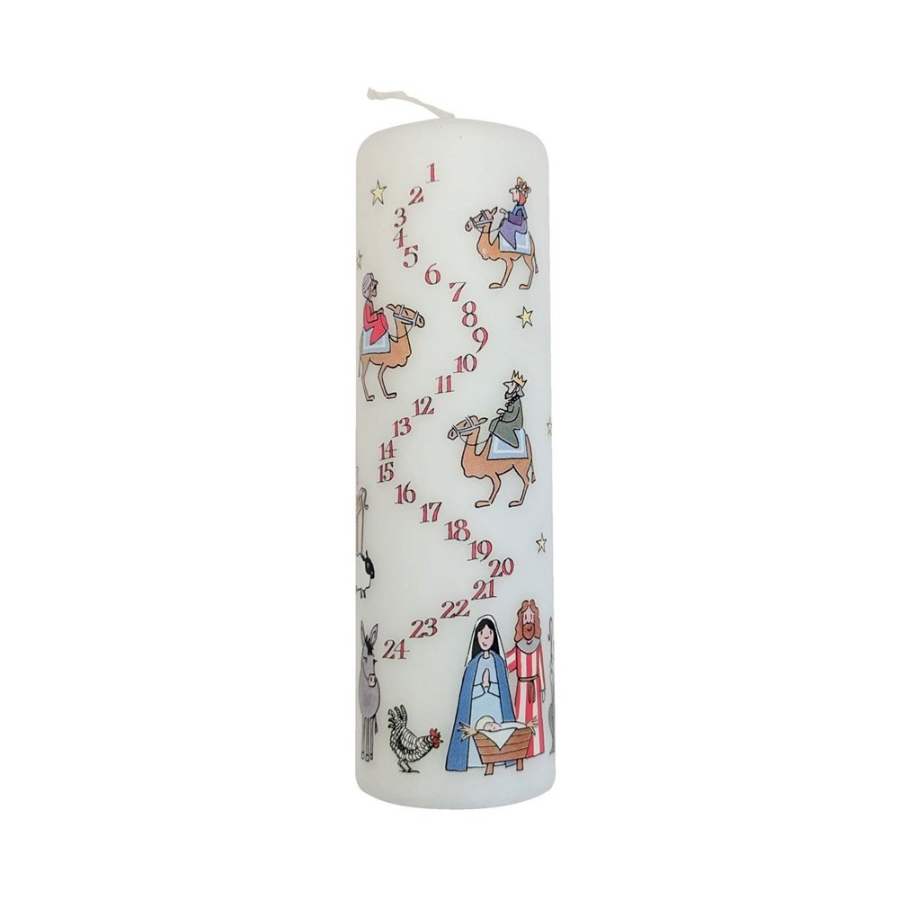 Nativity Advent Large Pillar Candle (NEW SIZE)