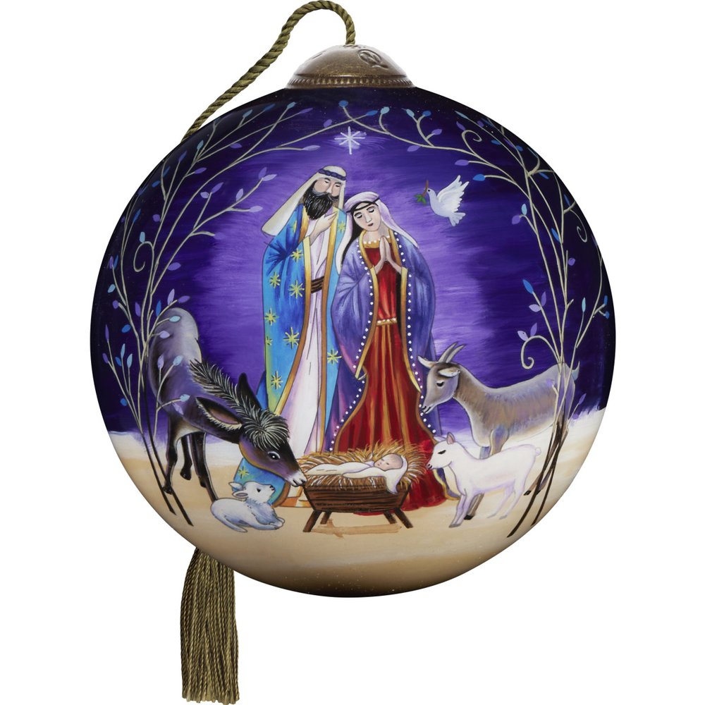 Behold the Newborn King Blown Glass Ornament