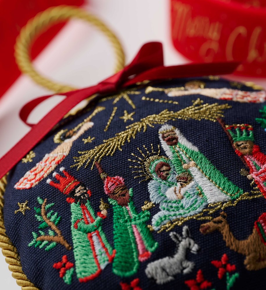 Rifle Paper Co. Nativity Embroidered Ornament