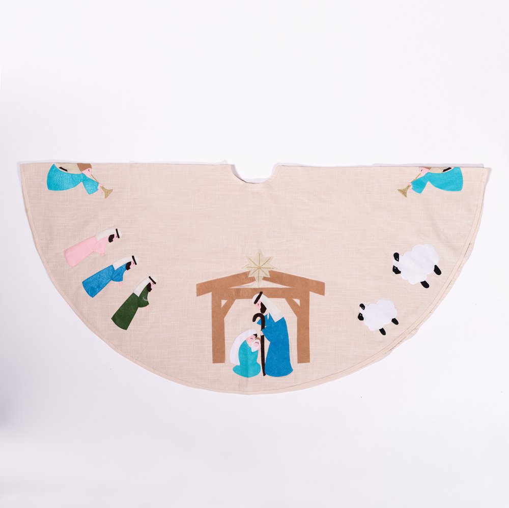 Simple Nativity Tree Skirt