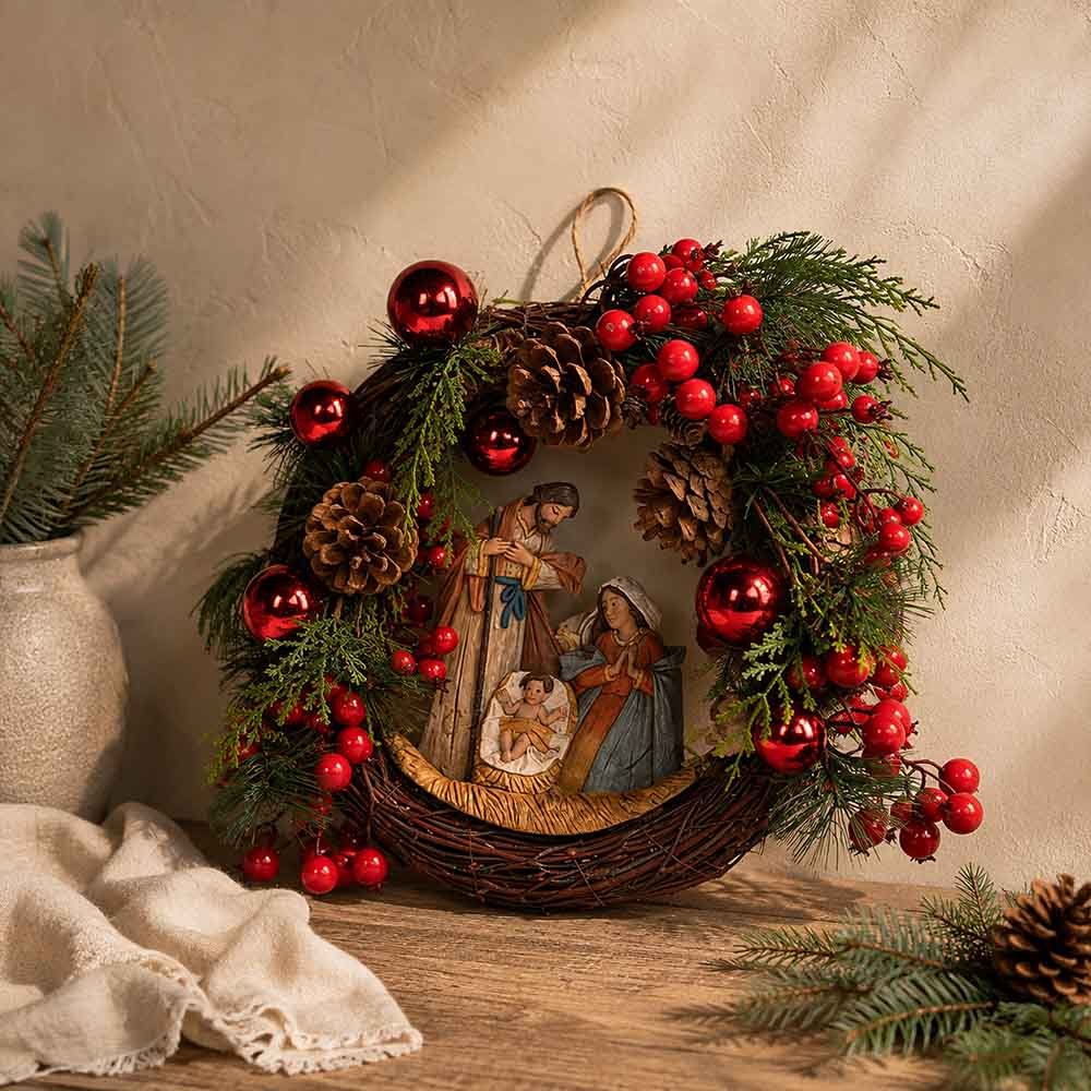 Nativity Christmas Wreath