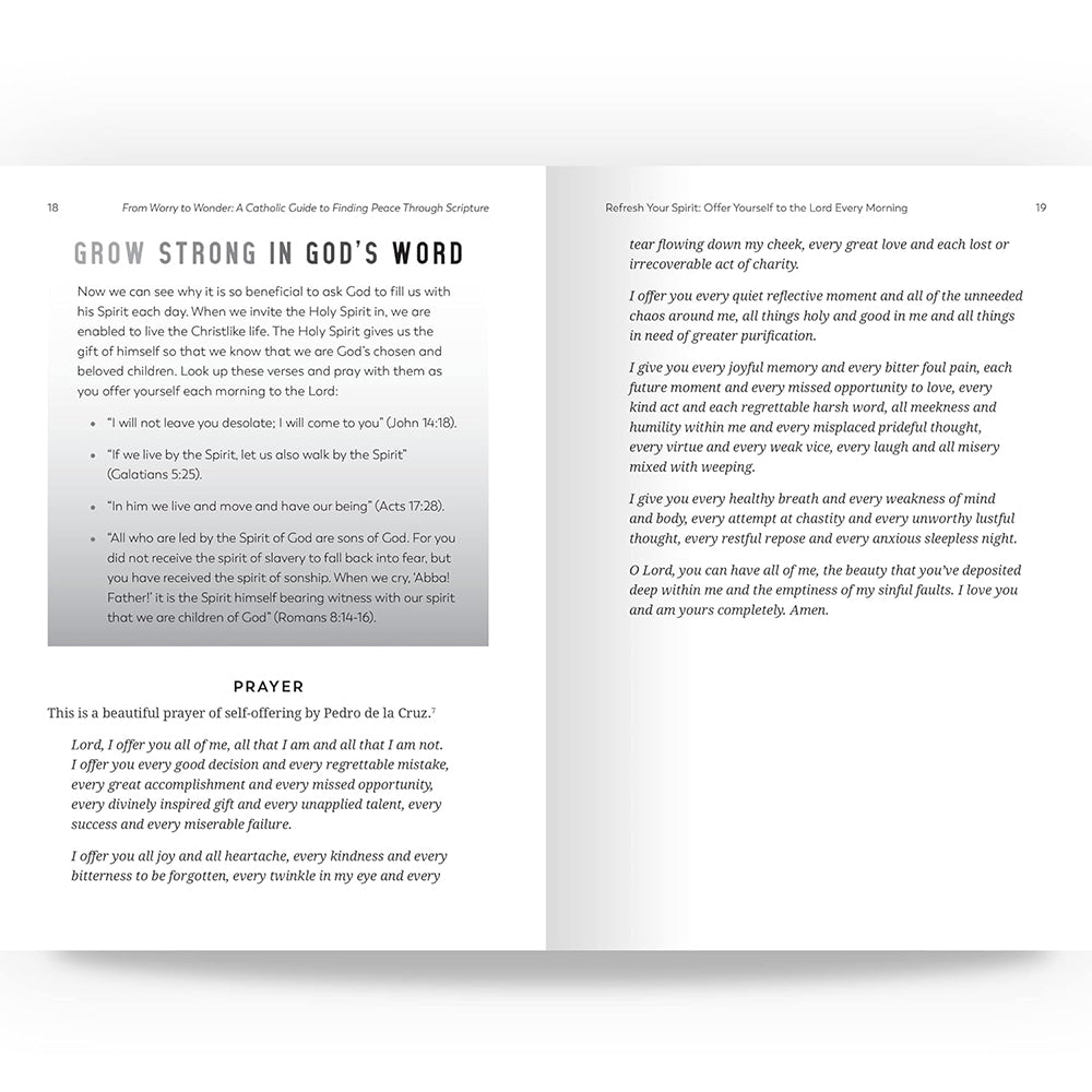 From Worry to Wonder: A Catholic Guide to Finding Peace Through Scripture