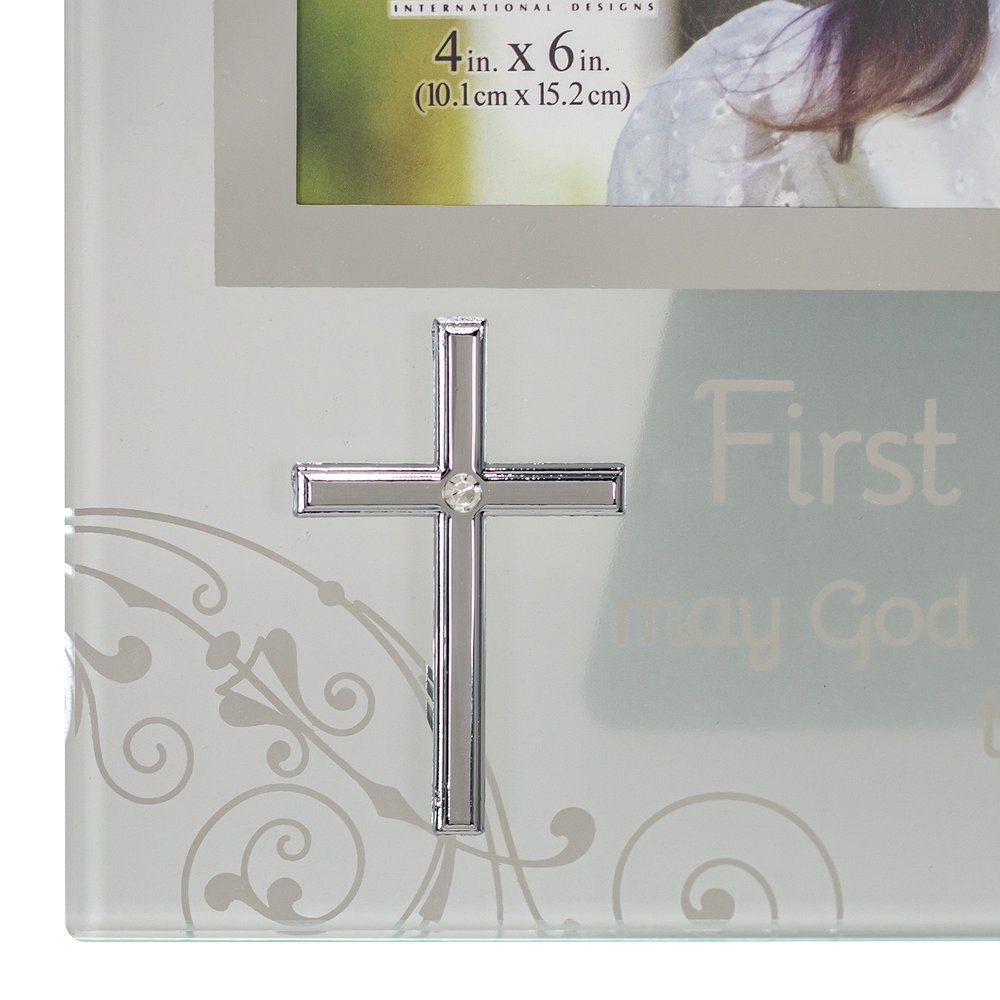 First Communion Frosted Glass Frame - 4 x 6