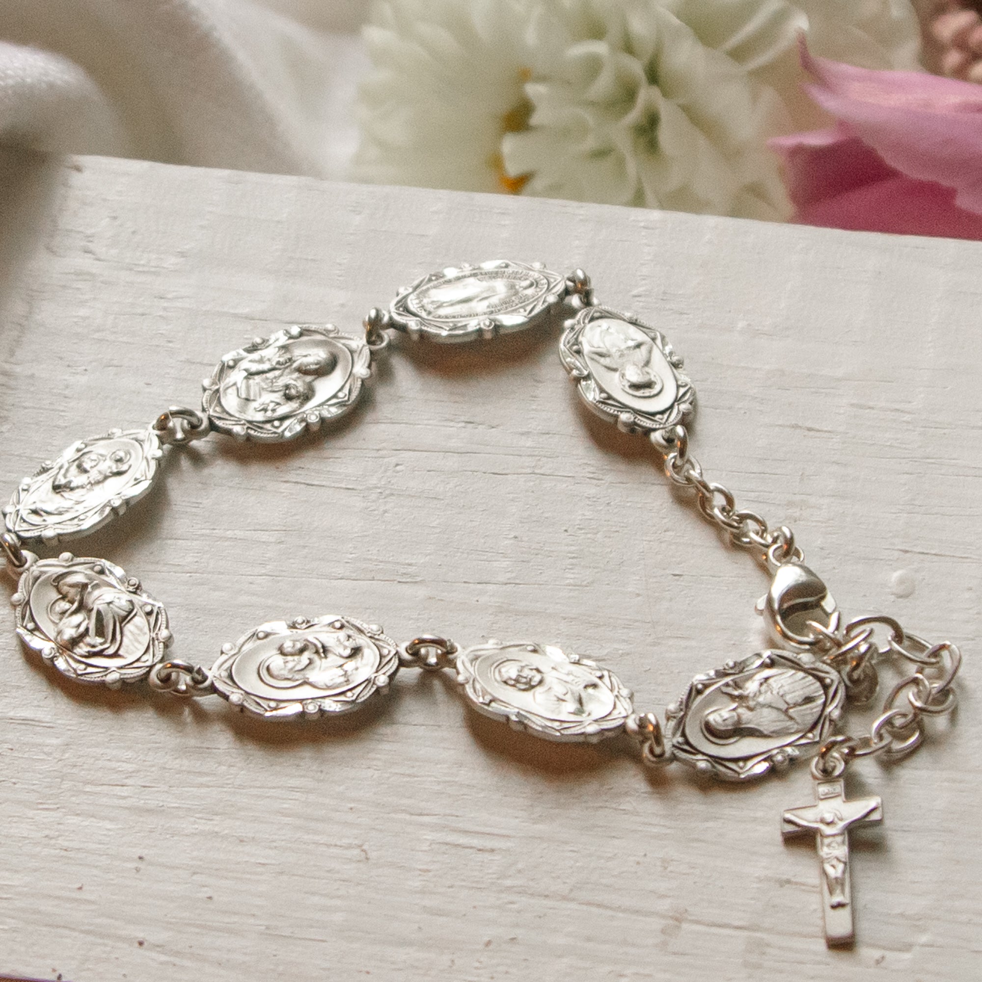 Sterling Silver Patron Saint Bracelet