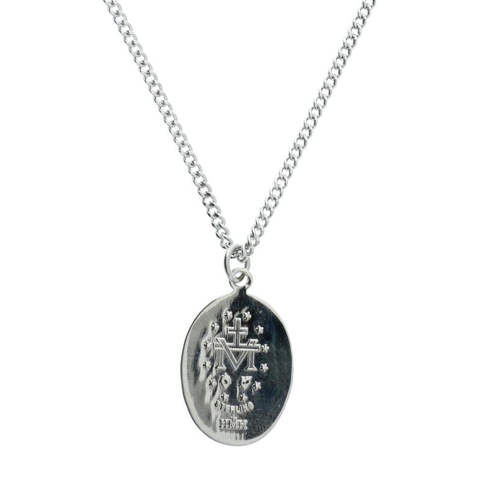 Sterling Silver Scalloped Edge Miraculous Medal