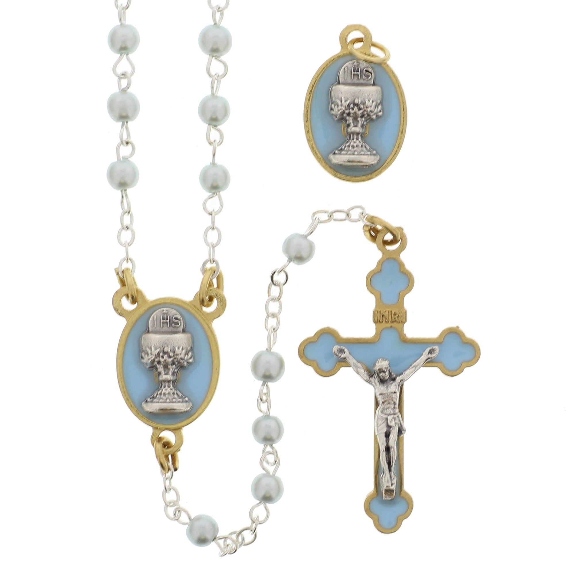 Blue First Communion Rosary & Medal - Gift Set | The Catholic Company®
