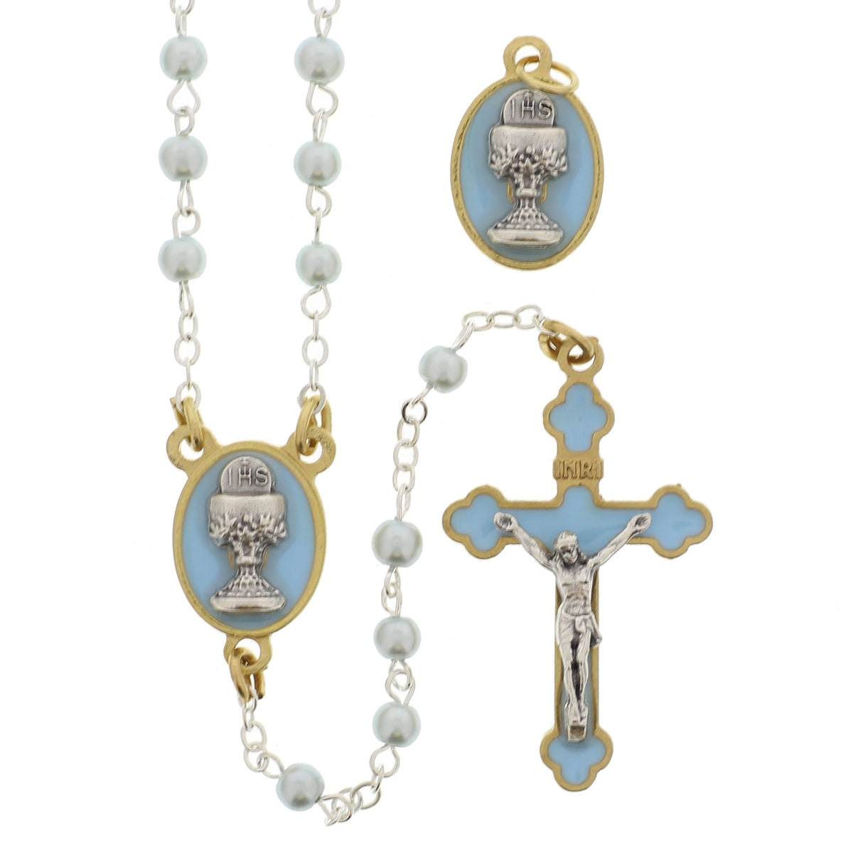 Blue First Communion Rosary & Medal - Gift Set | The Catholic Company®