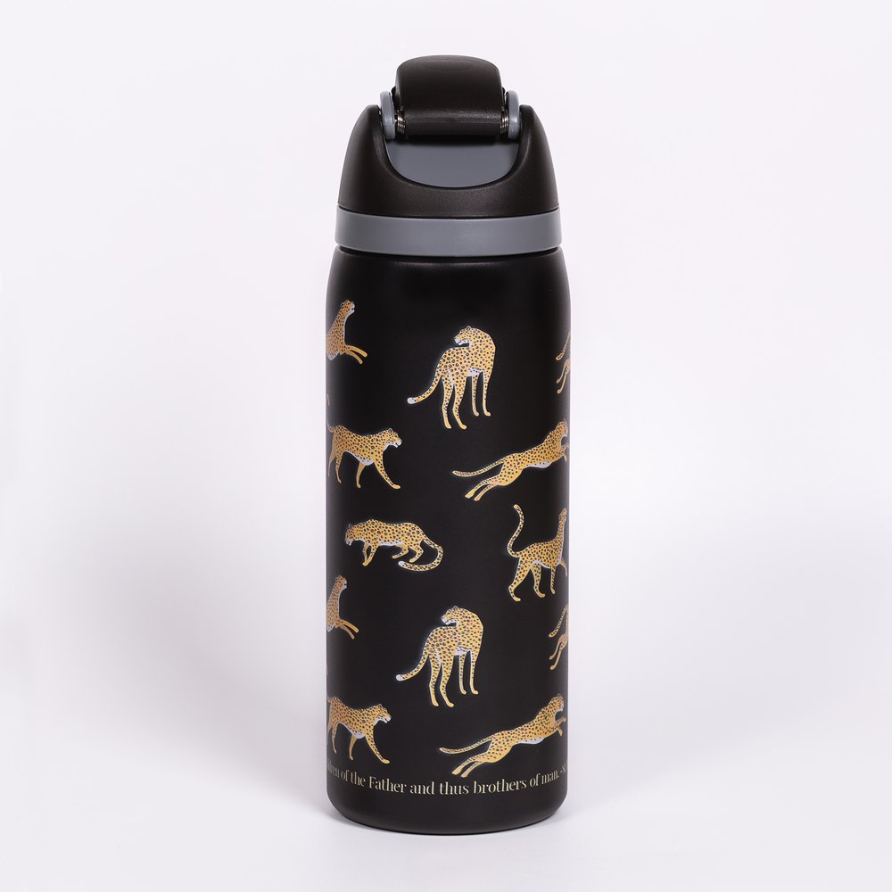 Personalized St. Francis Cheetah Water Bottle