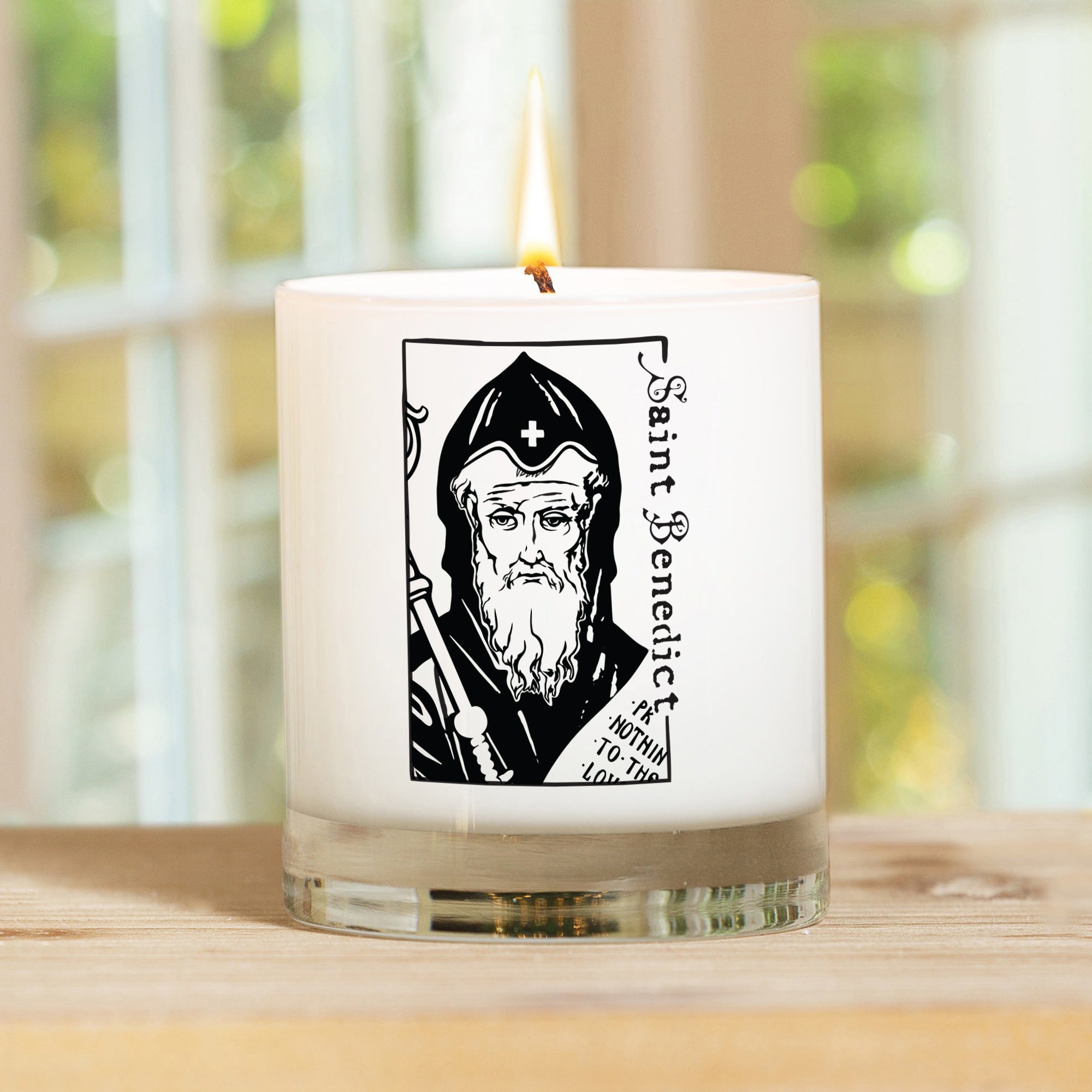 Personalized St. Benedict Confirmation Candle