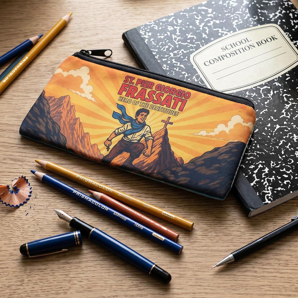 Personalized St. Pier Giorgio Frassati Superhero Pencil Pouch
