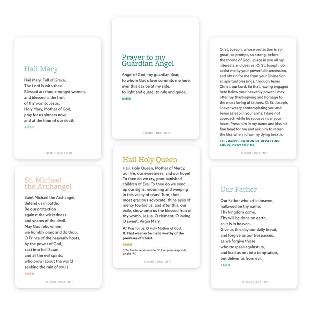 Catholic Prayers Holy Cards