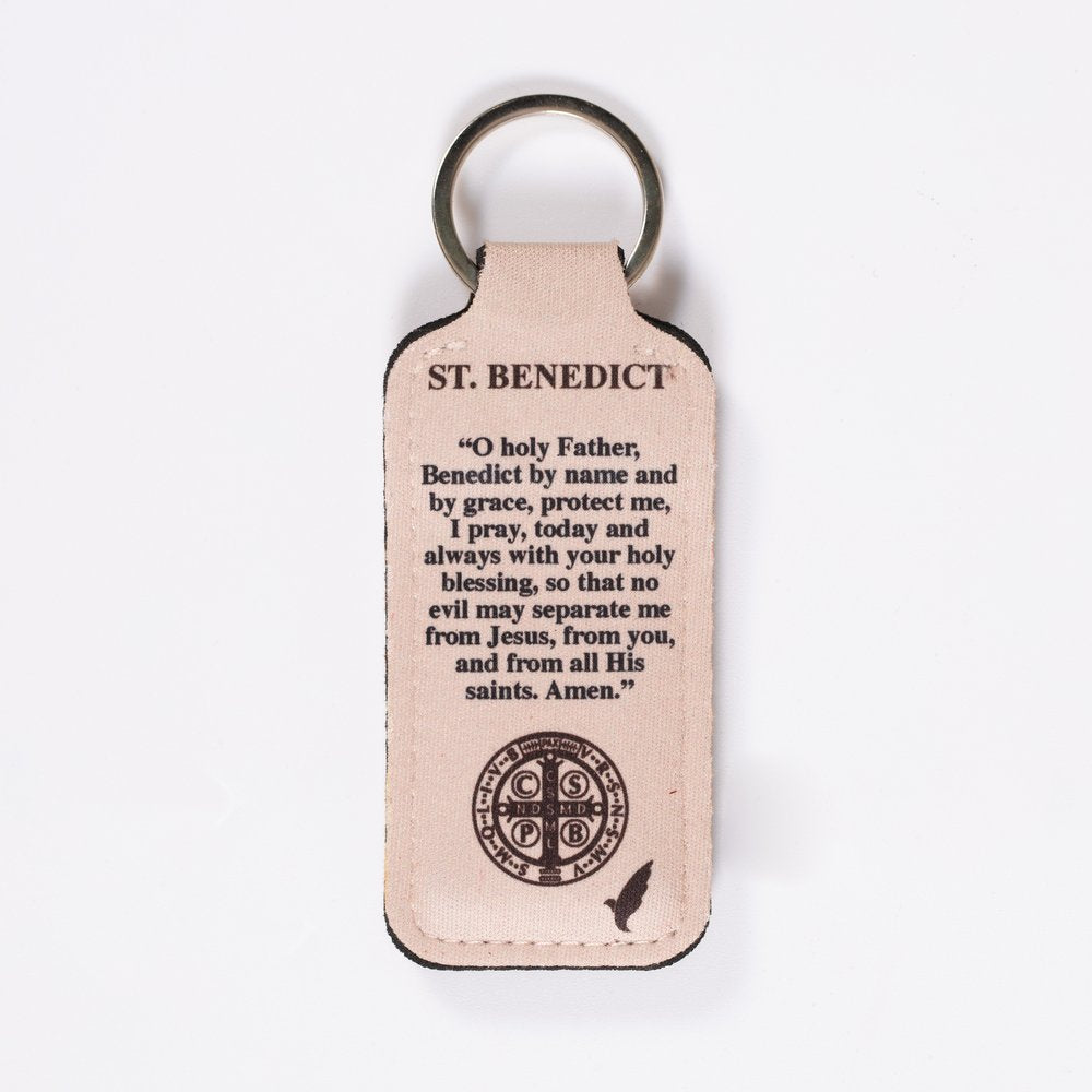 St. Benedict One-Decade Finger Rosary & Pouch Keychain