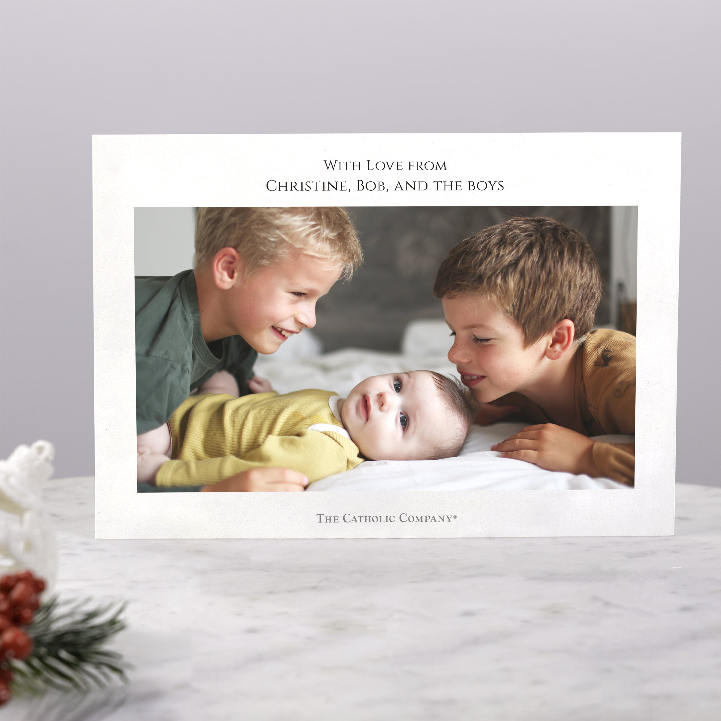 Personalized For Unto Us A Child is Born Photo Christmas Cards
