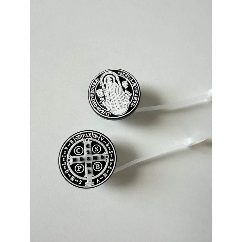 St. Benedict Medal Tumbler Straw Toppers (2 Pack)