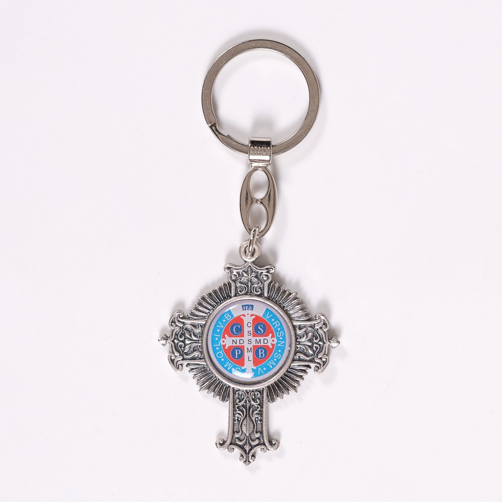 St. Benedict Medal Ornate Cross Keychain