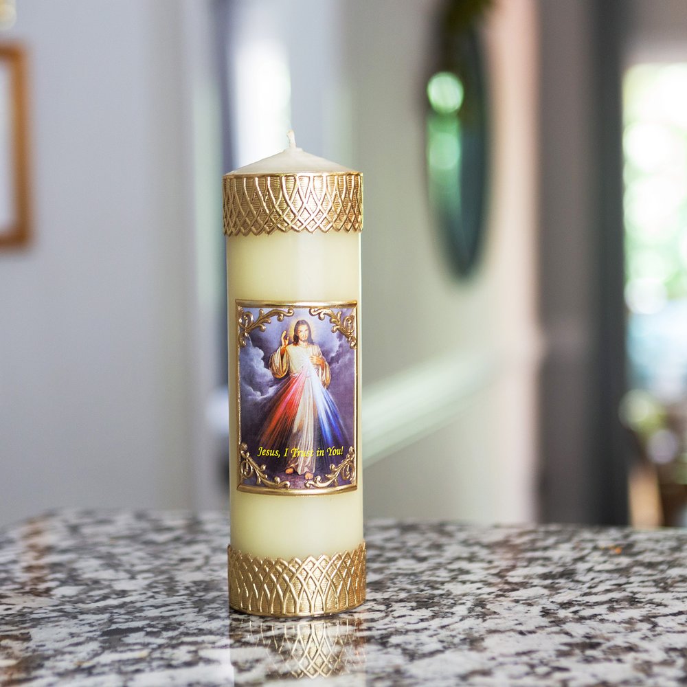 Divine Mercy Pillar Candle