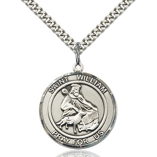 Sterling Silver St. William of Rochester Pendant | The Catholic Company®
