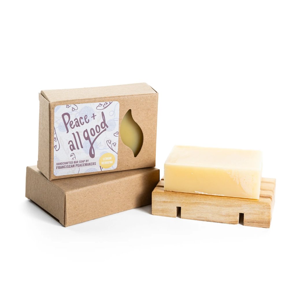 Peace & All Good Bar Soap & Soap Dish Gift Set - Multiple Scents