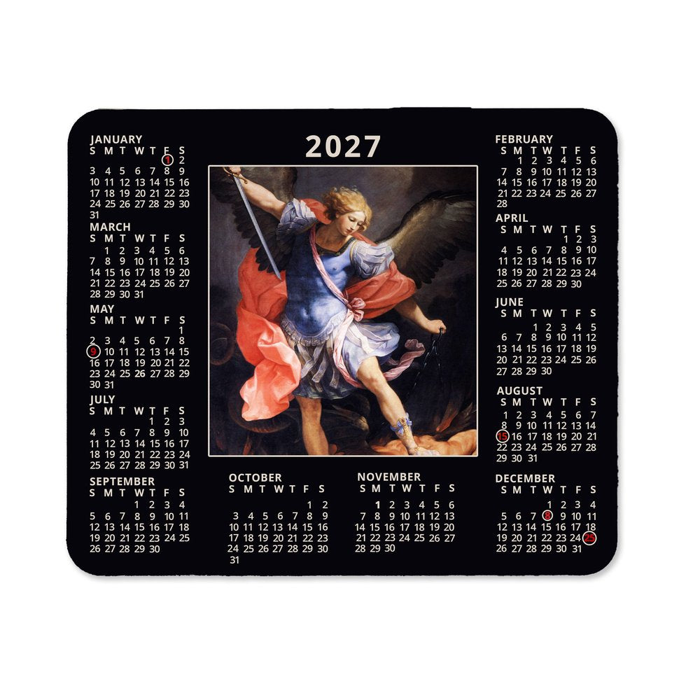 Saint Michael 2027 Calendar Mousepad