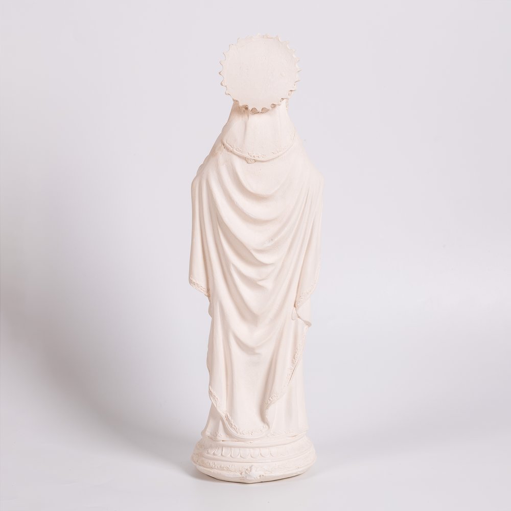 White Immaculate Heart Statue with Halo - 16"