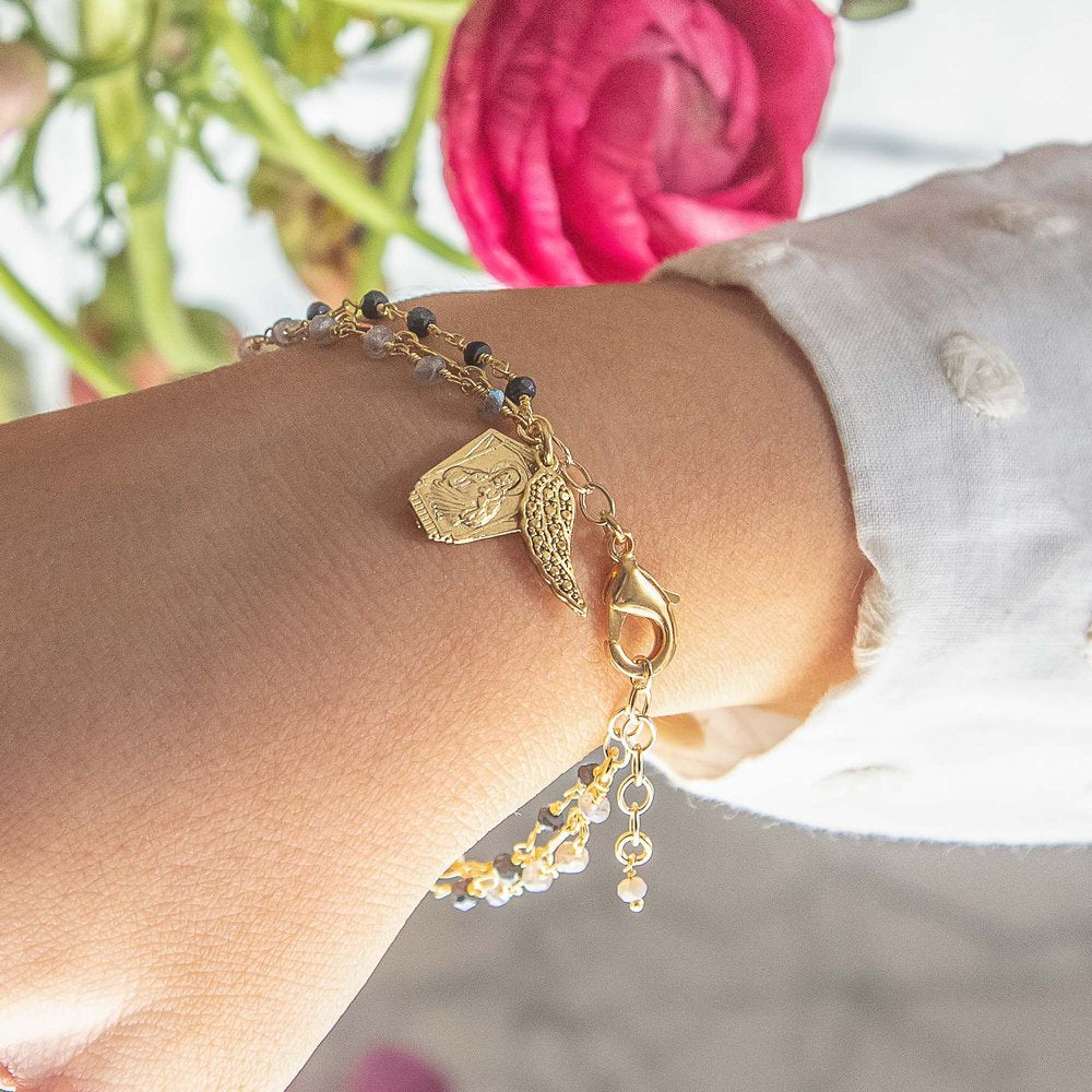Three-Strand Sapphire Scapular Bracelet
