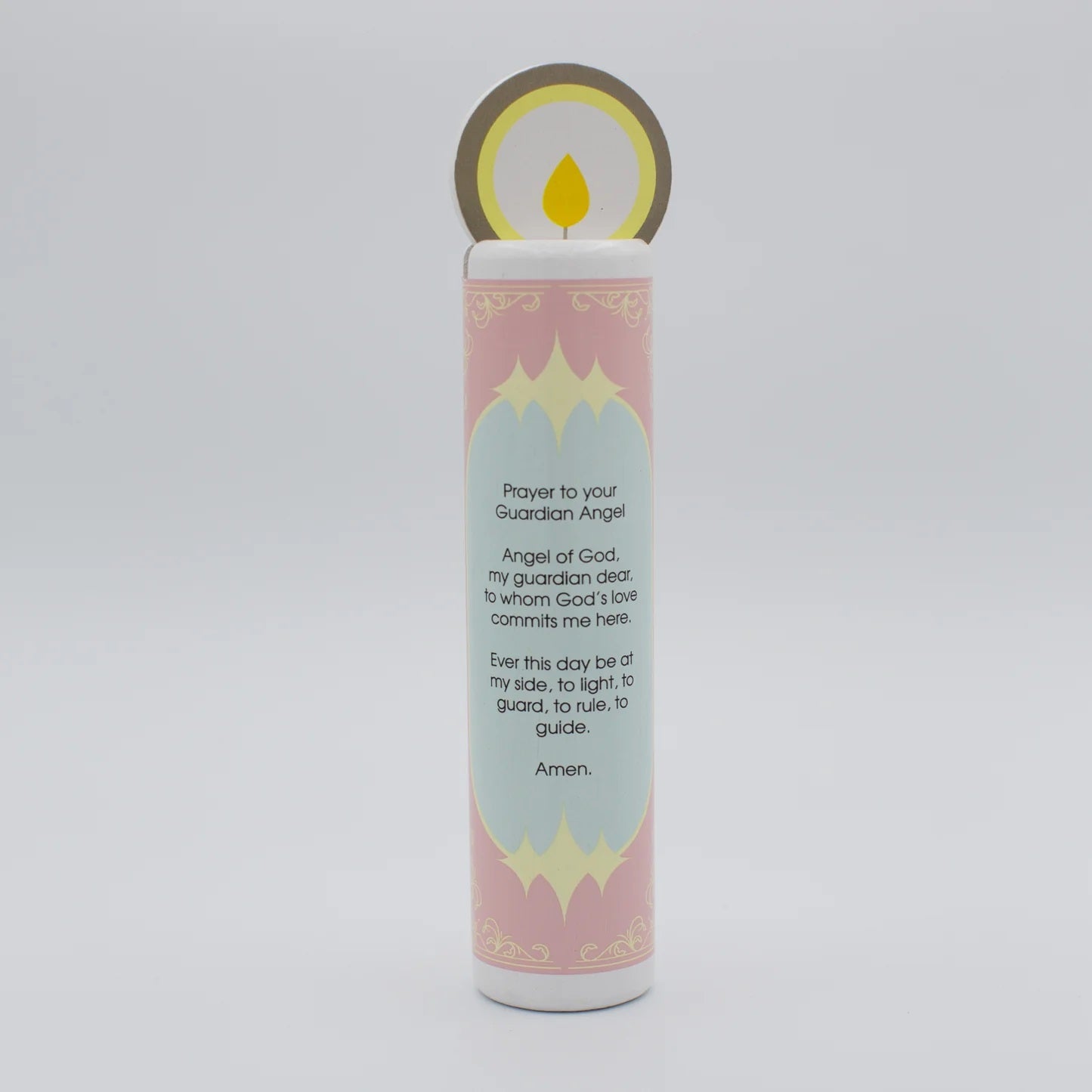 Kids Guardian Angel Wooden Prayer Candle