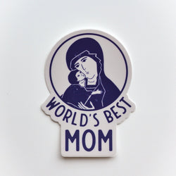 World's Best Mom Blessed Mother Vinyl Sticker
